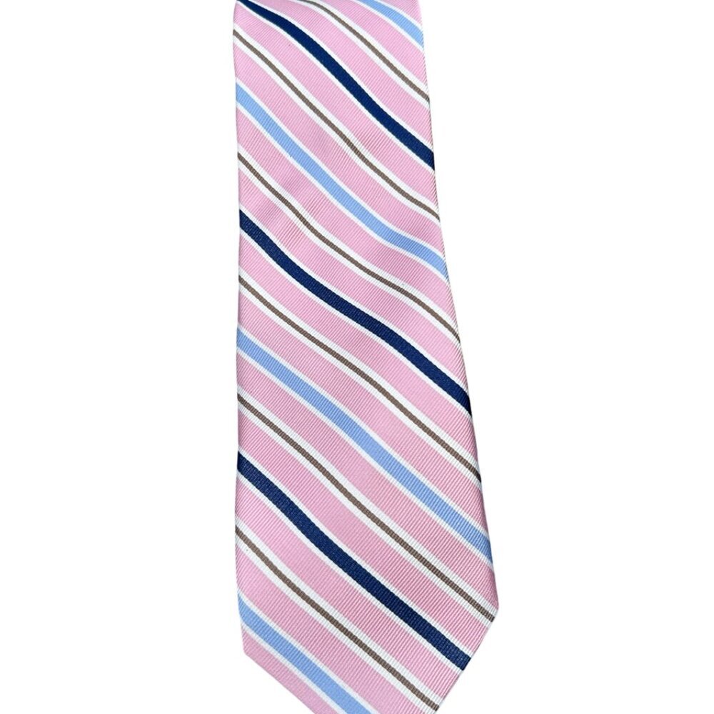 Mens CHAPS Pink Striped Tie